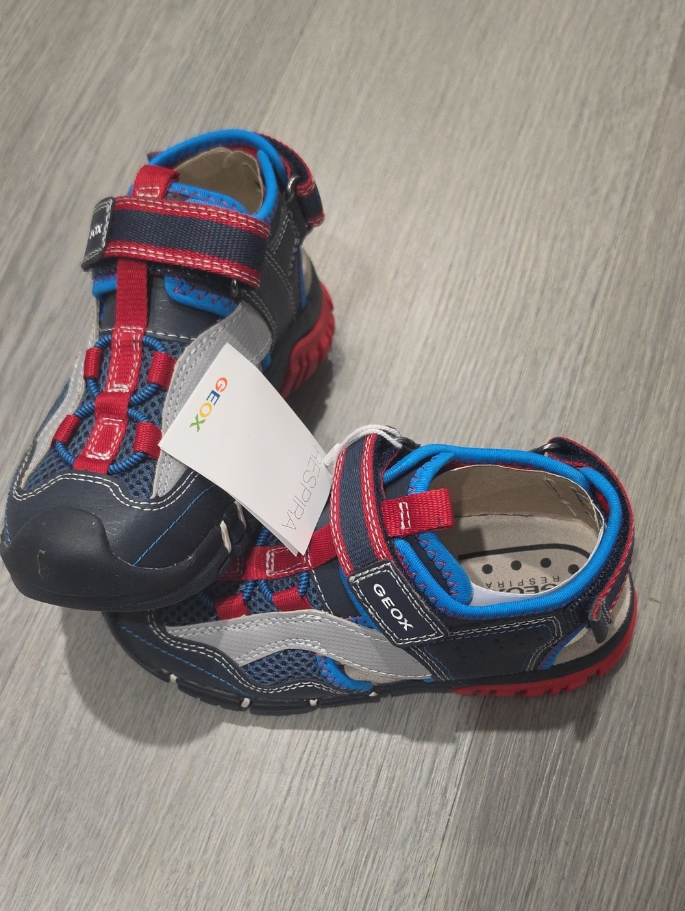 Geox Boys Navy, Red & Gray Outdoor Sandals